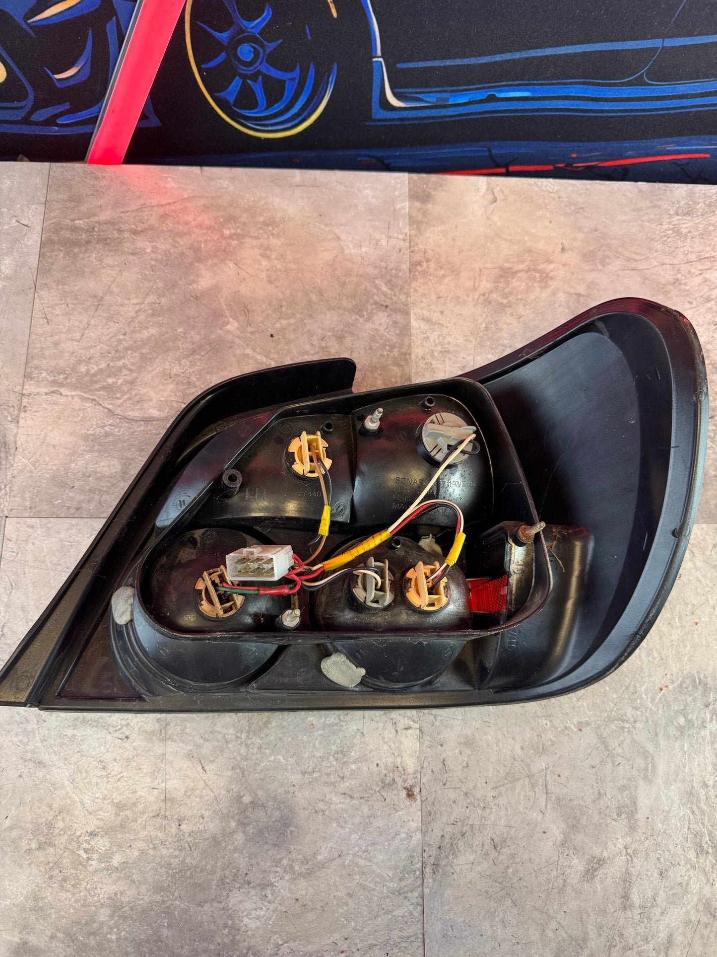 Subaru LH Side Clear Tail Light Assembly 02-03 Subaru Impreza WRX Sedan