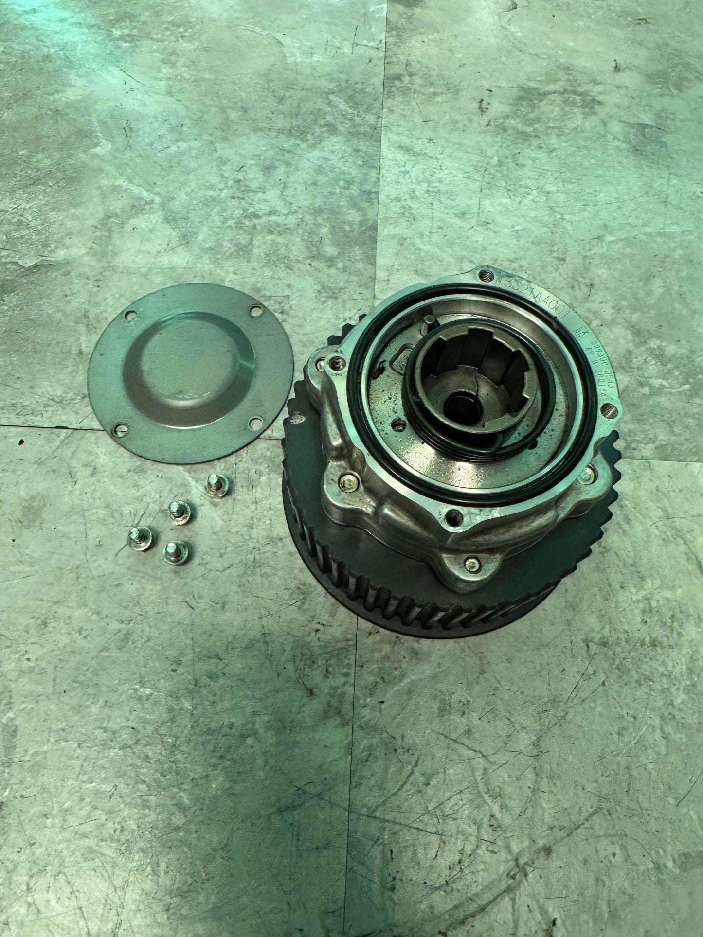 Subaru OEM 08-21 Subaru WRX STi Exhaust Right RH Intake Cam Gear 13321AA001 With Cover Dual AVCs