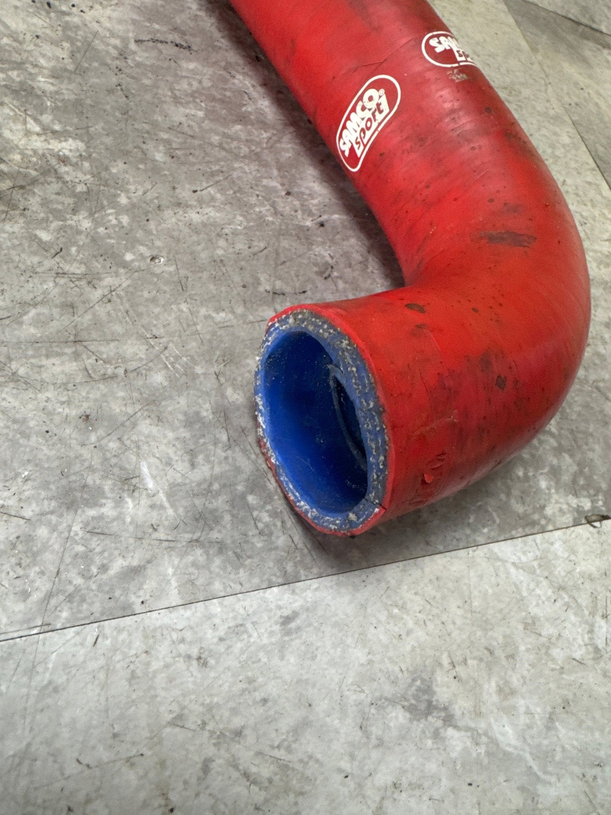 2002-2007 Subaru WRX STi Samco Upper Radiator Hose Red - /