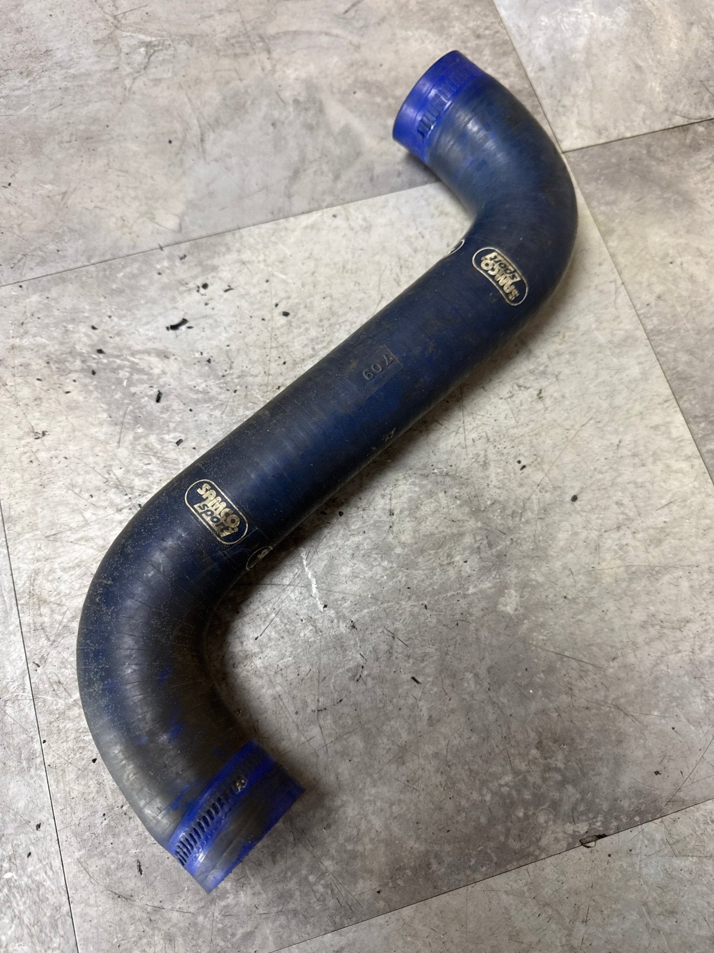 Samco Lower Radiator Hose Blue - 2002-2007 Subaru WRX / STI