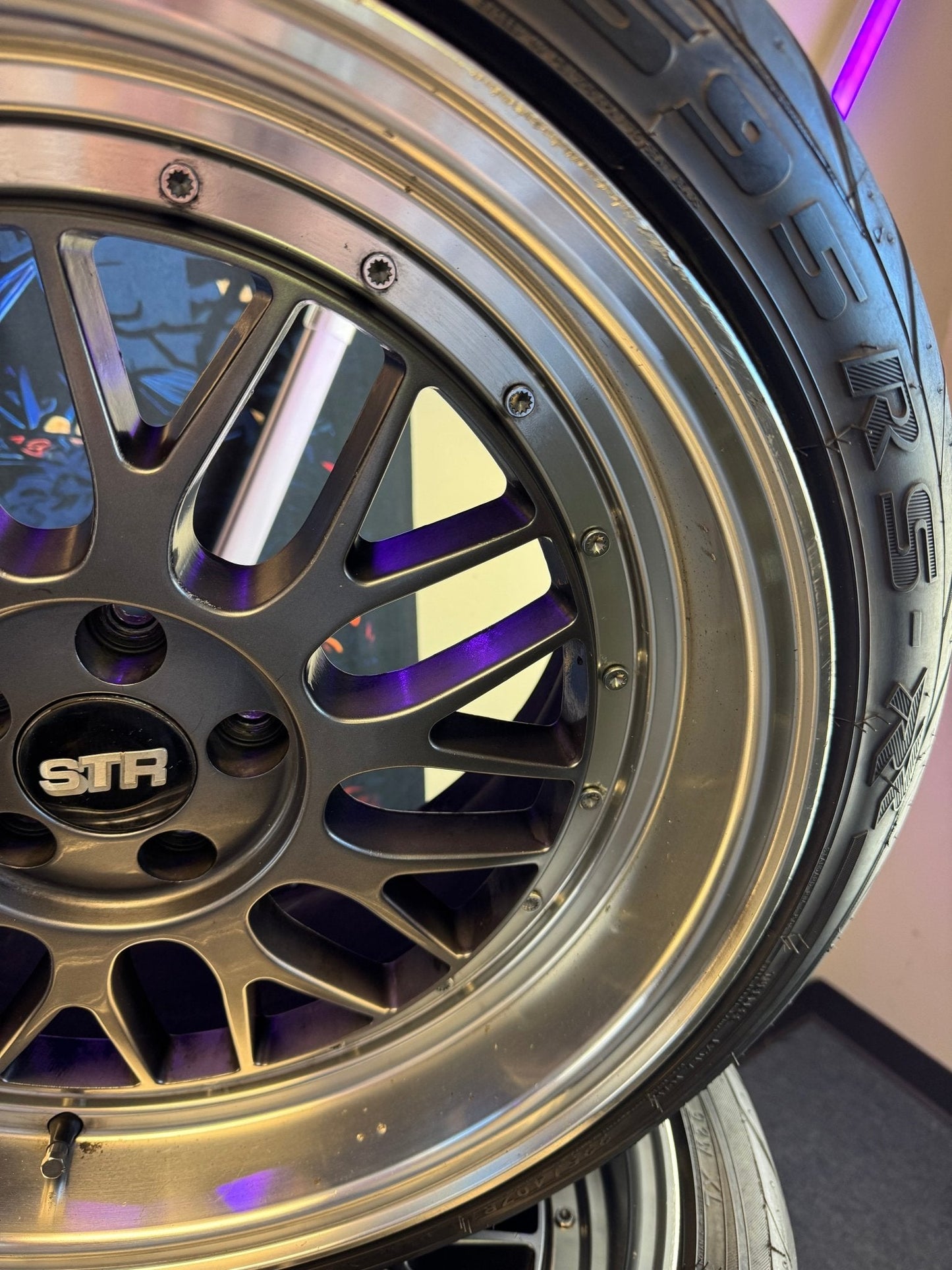 STR Racing Wheels BBS Style STR Racing 601 With Federal 595RS-RR Racing Tires 5x100 18x8.5 +30