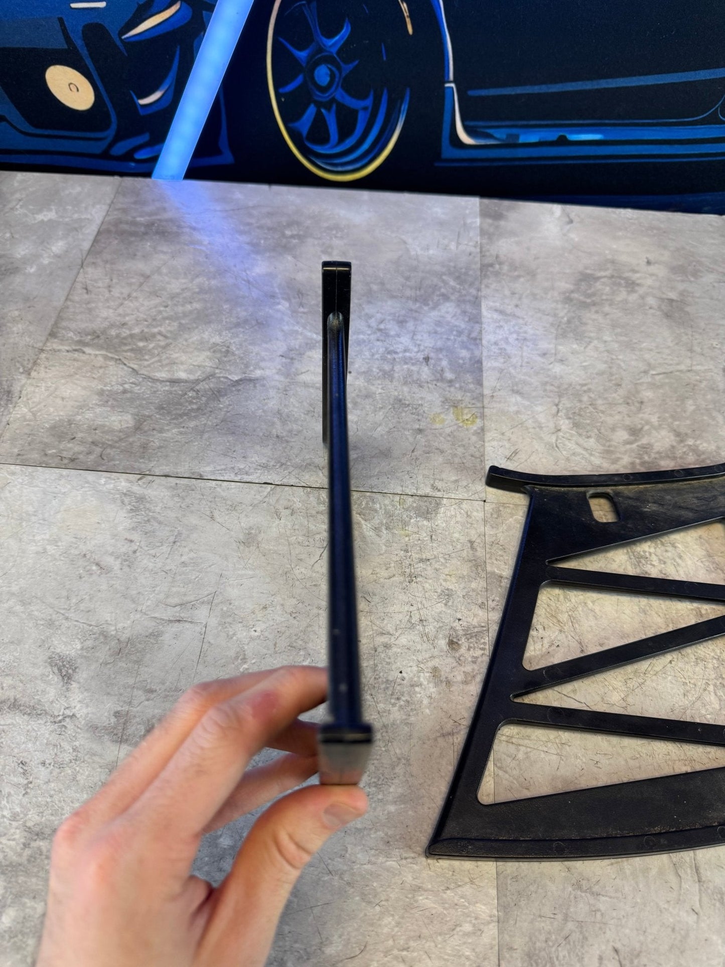 2004-2007 Subaru WRX STi Rear Wing Spoiler Support Stabilizer Bracket Pair