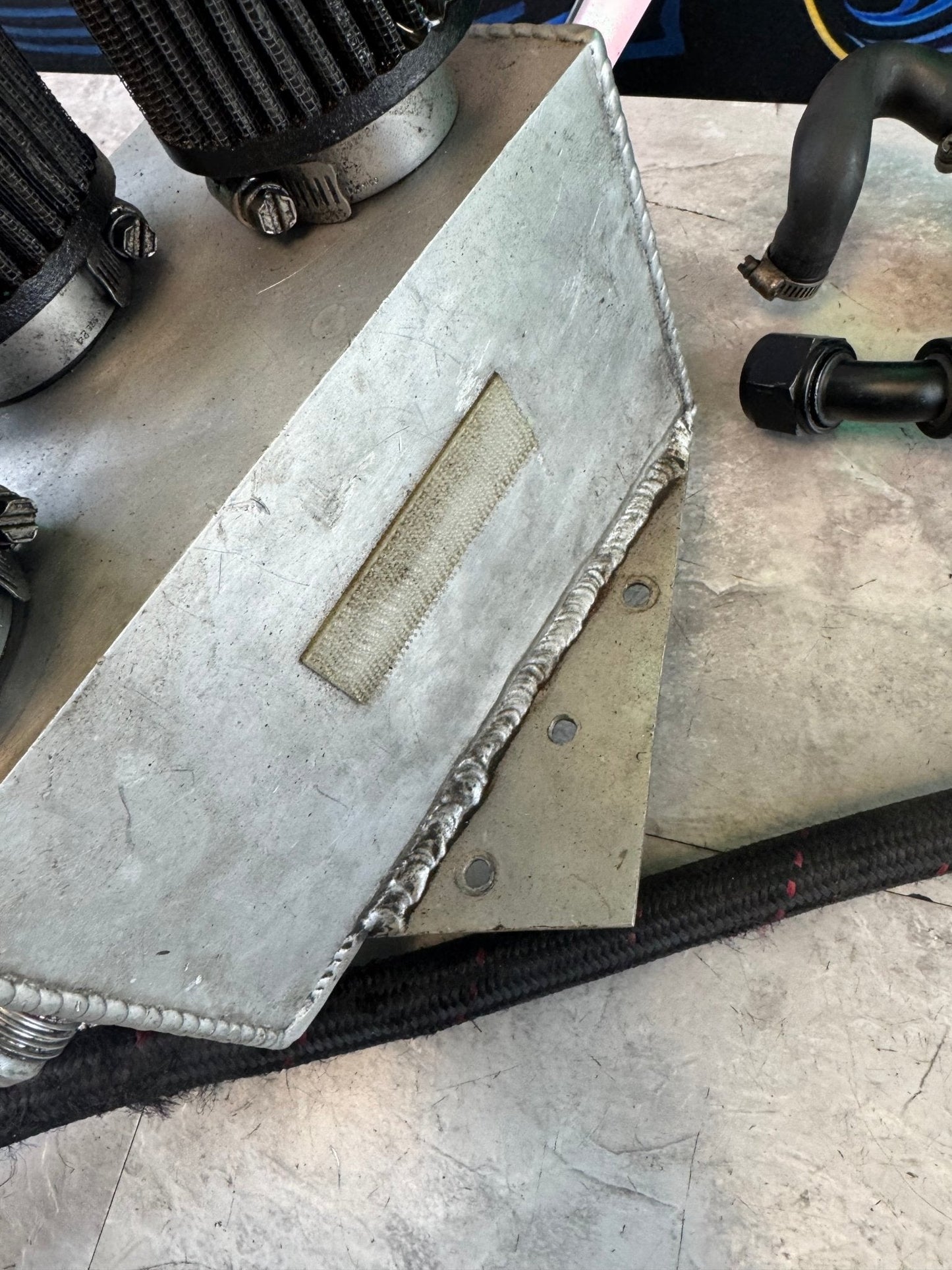 Custom PCV System Oil Catch Can With Braided Lines With Fittings