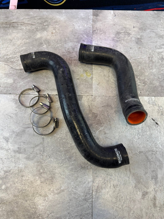 Mishimoto Silicone Upper And Lower Radiator Hoses With Clamps Black For Subaru 08-14 WRX / 08-21 STi