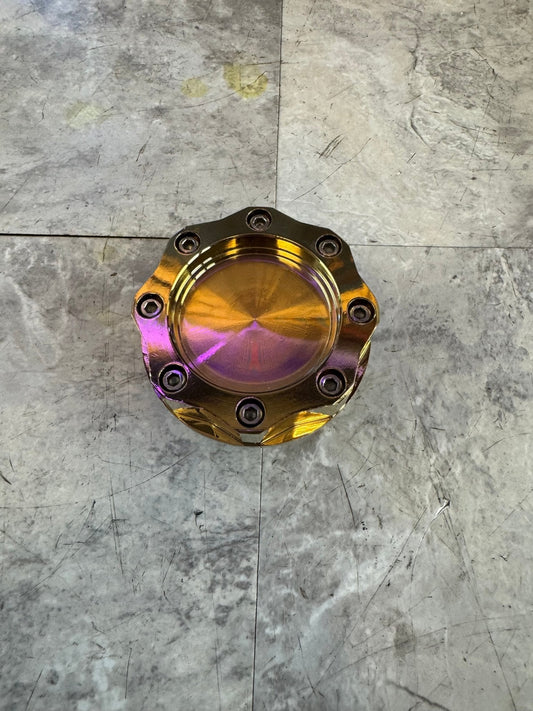 Aluminum Oil Fill Cap Gold Polish Finished For Subaru