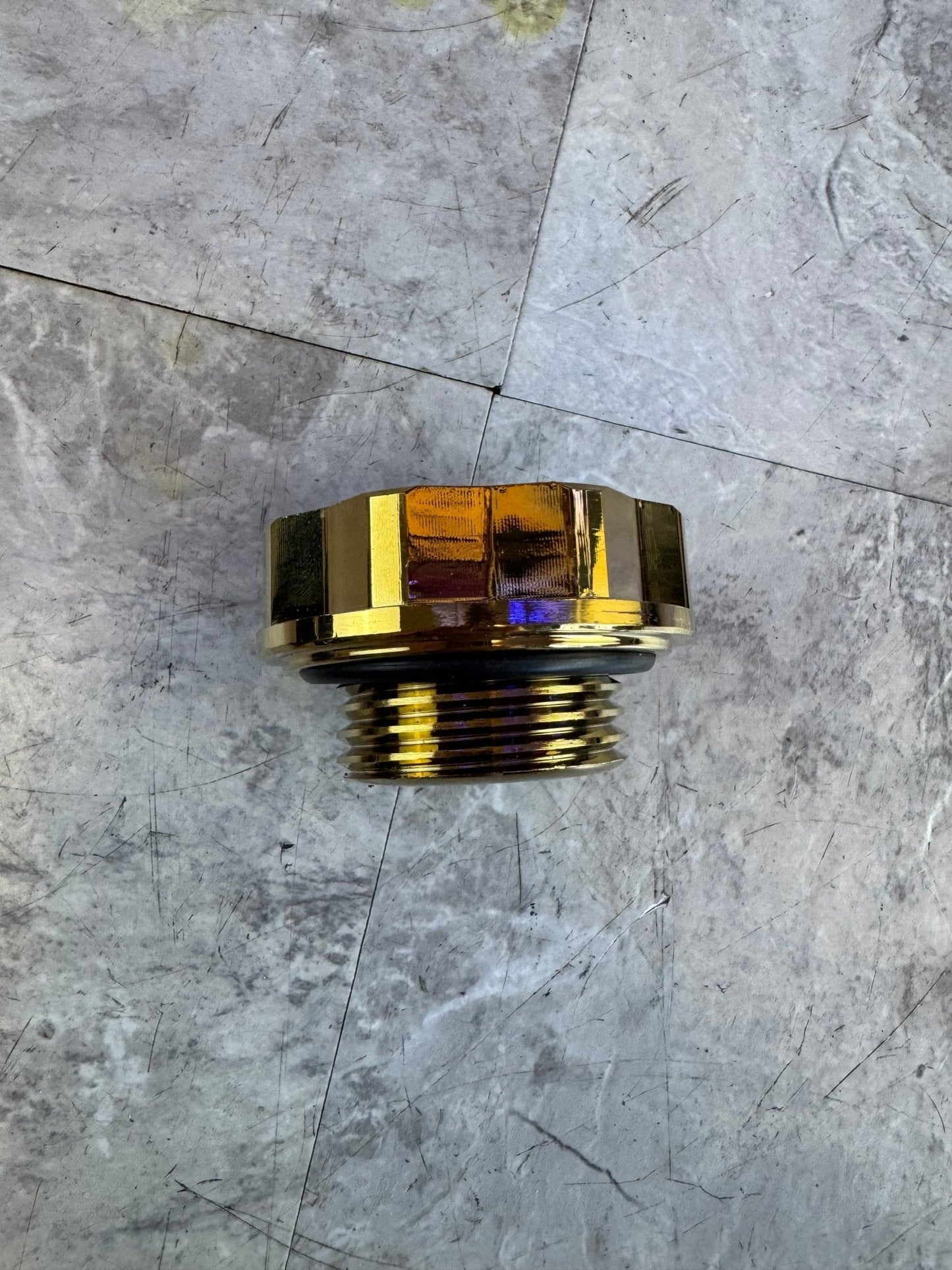 Aluminum Oil Fill Cap Gold Polish Finished For Subaru