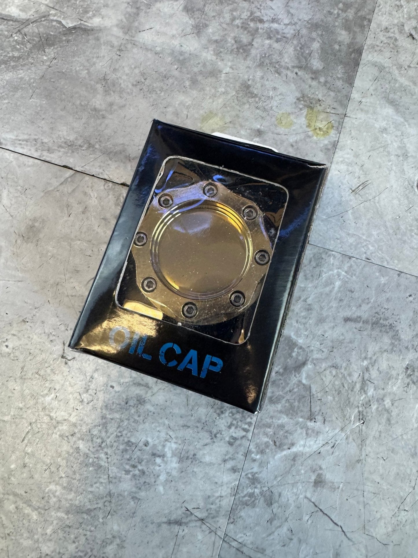 Aluminum Oil Fill Cap Gold Polish Finished For Subaru