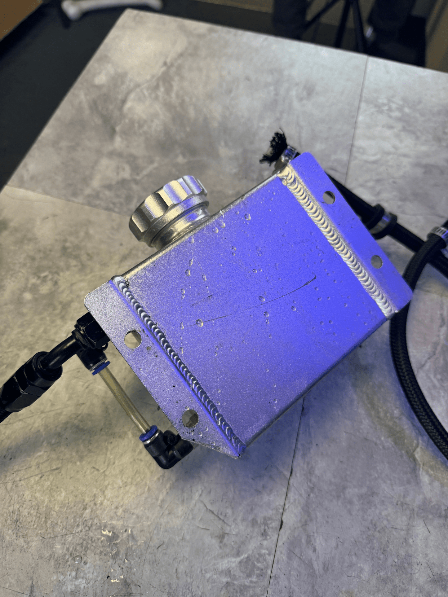 Universal Aluminum Coolant Overflow Reservoir With Hoses N5