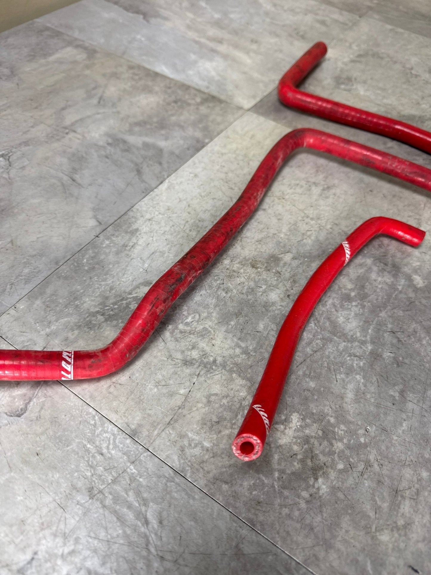 2001-2005 Subaru Impreza WRX Red Mishimoto Incomplete Silicone Ancillary Hose Kit (3/7)