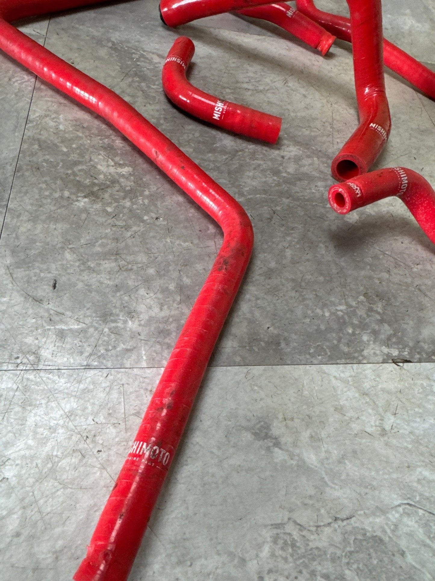 2001-2005 Subaru Impreza WRX Red Mishimoto Incomplete Silicone Ancillary Hose Kit (4/7)