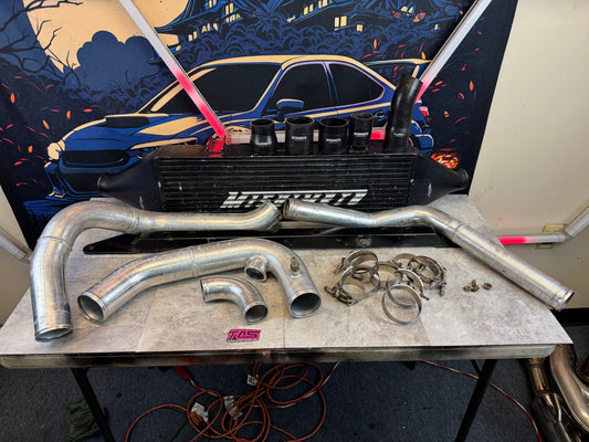 2002-2007 WRX / 2004-2007 STi Mishimoto Front Mount Intercooler Kit With Speed Density For Rotated Turbo 3.5" Core / O5