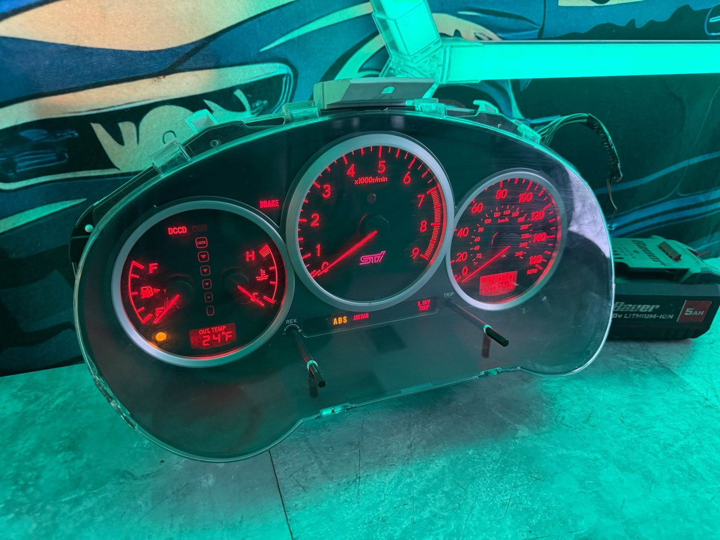 OEM STi gauge cluster 2005-2007 Subaru w/ dccd & opening ceromony & shift Indicator ( wrx swap )