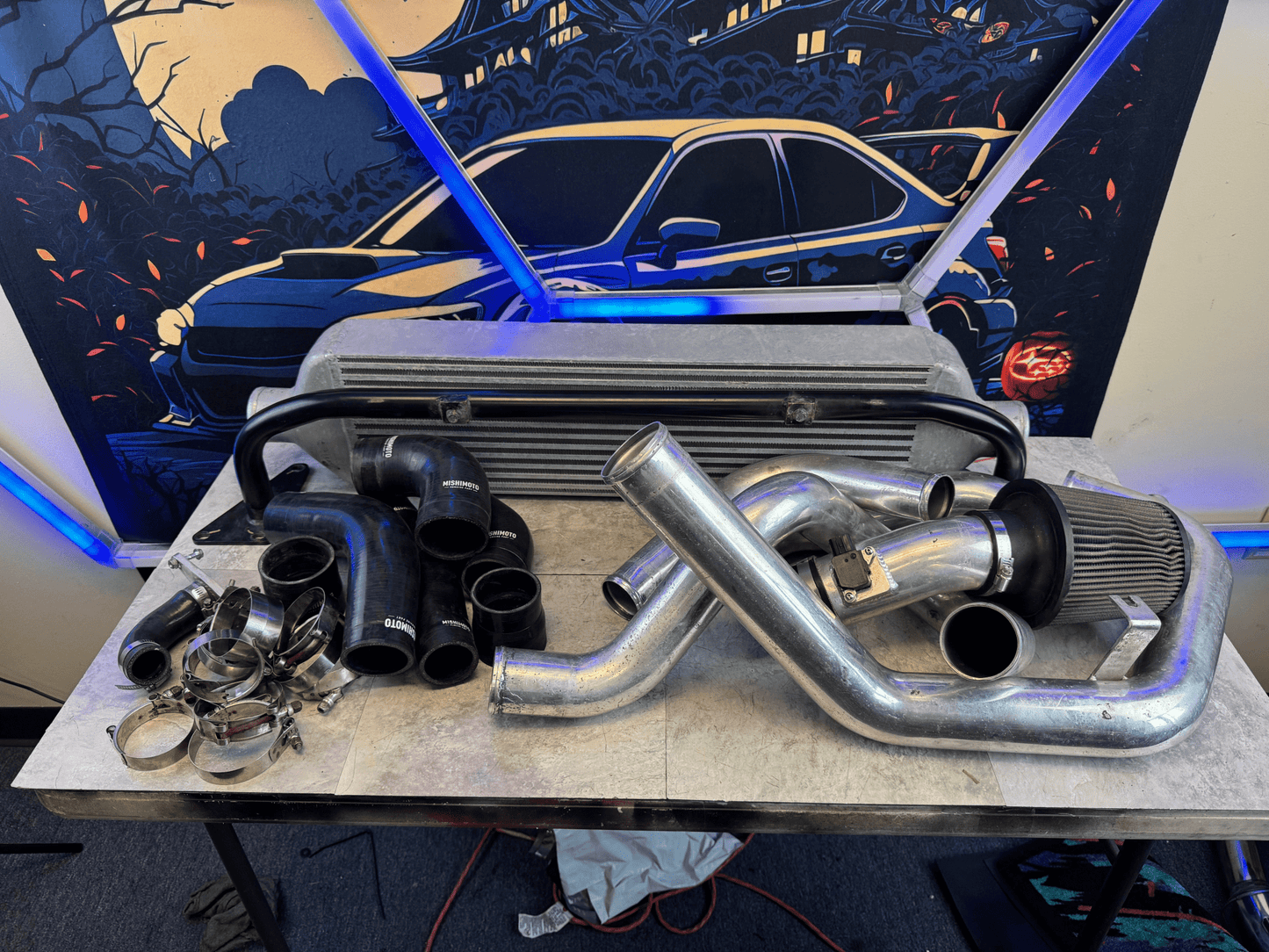 2015-2021 WRX STi Mishimoto Front Mount Intercooler Kit With Speed Density Bung With Air Intake 2.5Core / O4