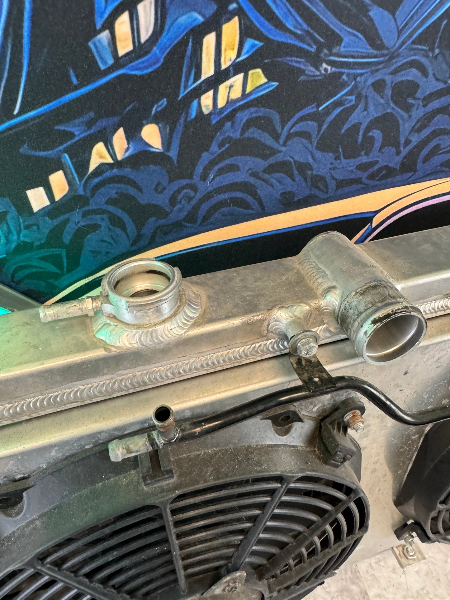 2002-2007 Subaru STi WRX Yonaka All Aluminum Radiator With Aluminum Fan Shroud And Fans R1