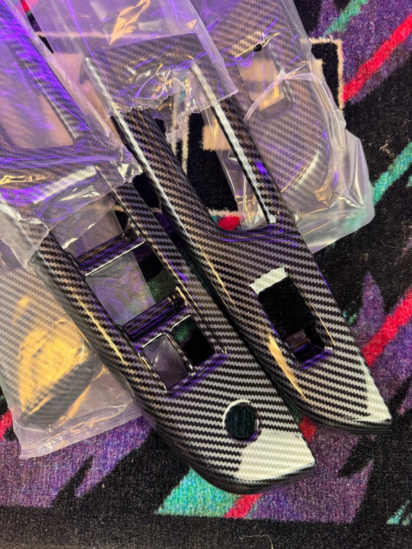 2015-2019 Subaru WRX STi Carbon Fiber Interior Door Window Switch Control Bezel Trim / E2