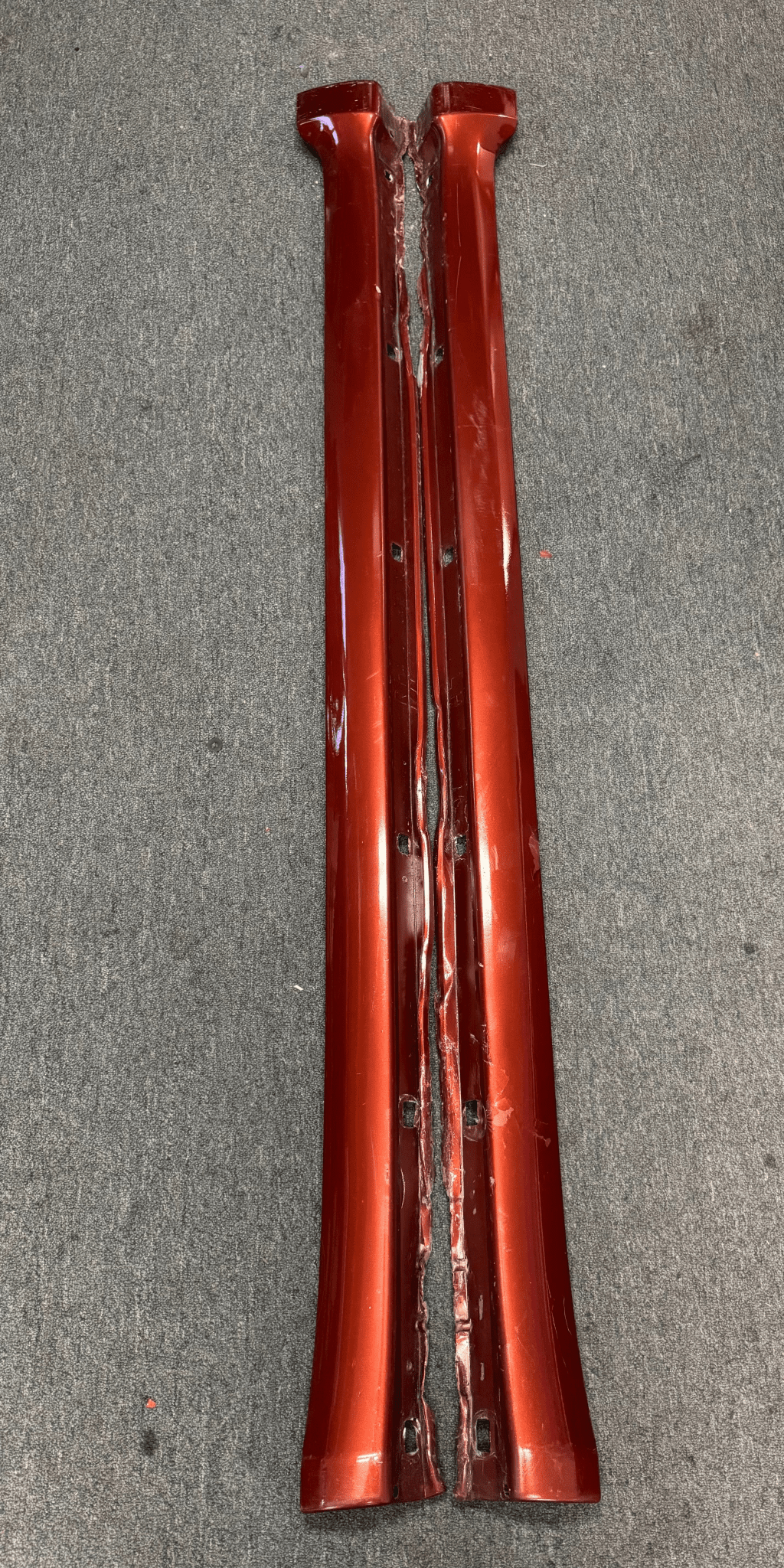 2003-2008 Subaru Forester XT CRP Cayenne Red Pearl OEM Side Skirts Pair (Strut Wall)