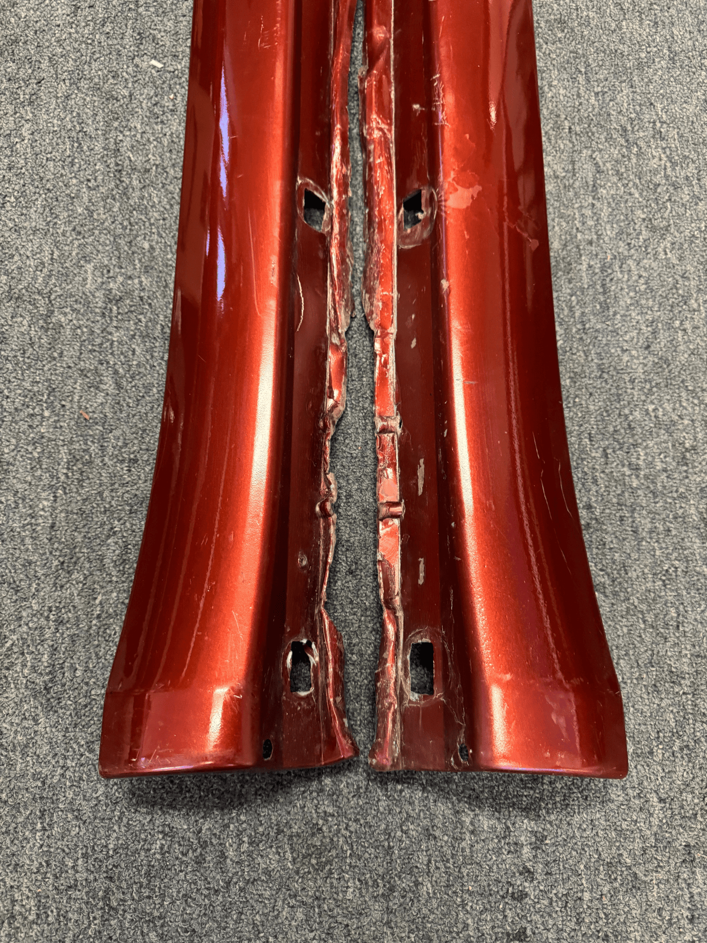 2003-2008 Subaru Forester XT CRP Cayenne Red Pearl OEM Side Skirts Pair (Strut Wall)