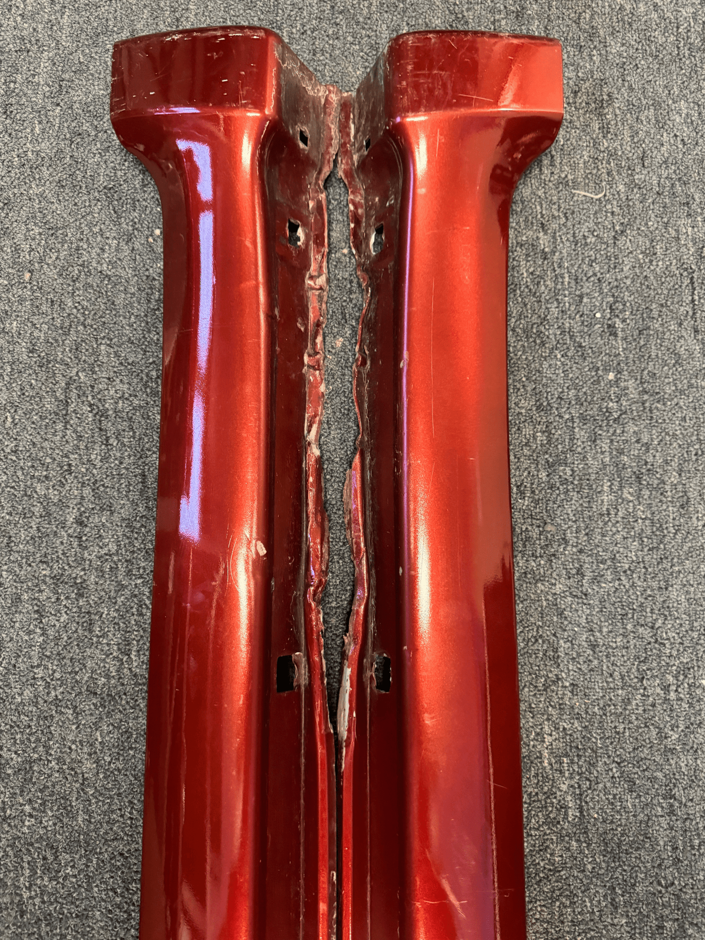 2003-2008 Subaru Forester XT CRP Cayenne Red Pearl OEM Side Skirts Pair (Strut Wall)