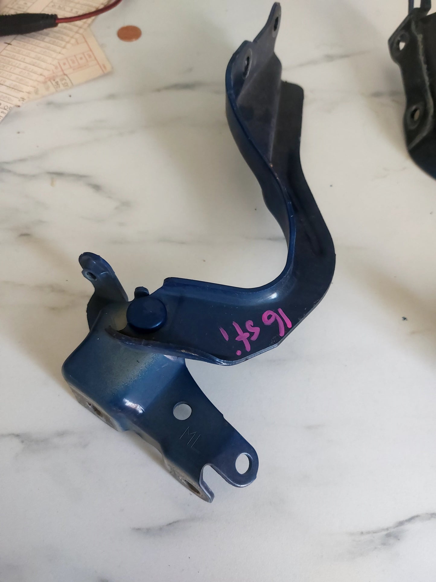 2015-2021 Subaru STi OEM Hood Hinges LH RH Pair Blue