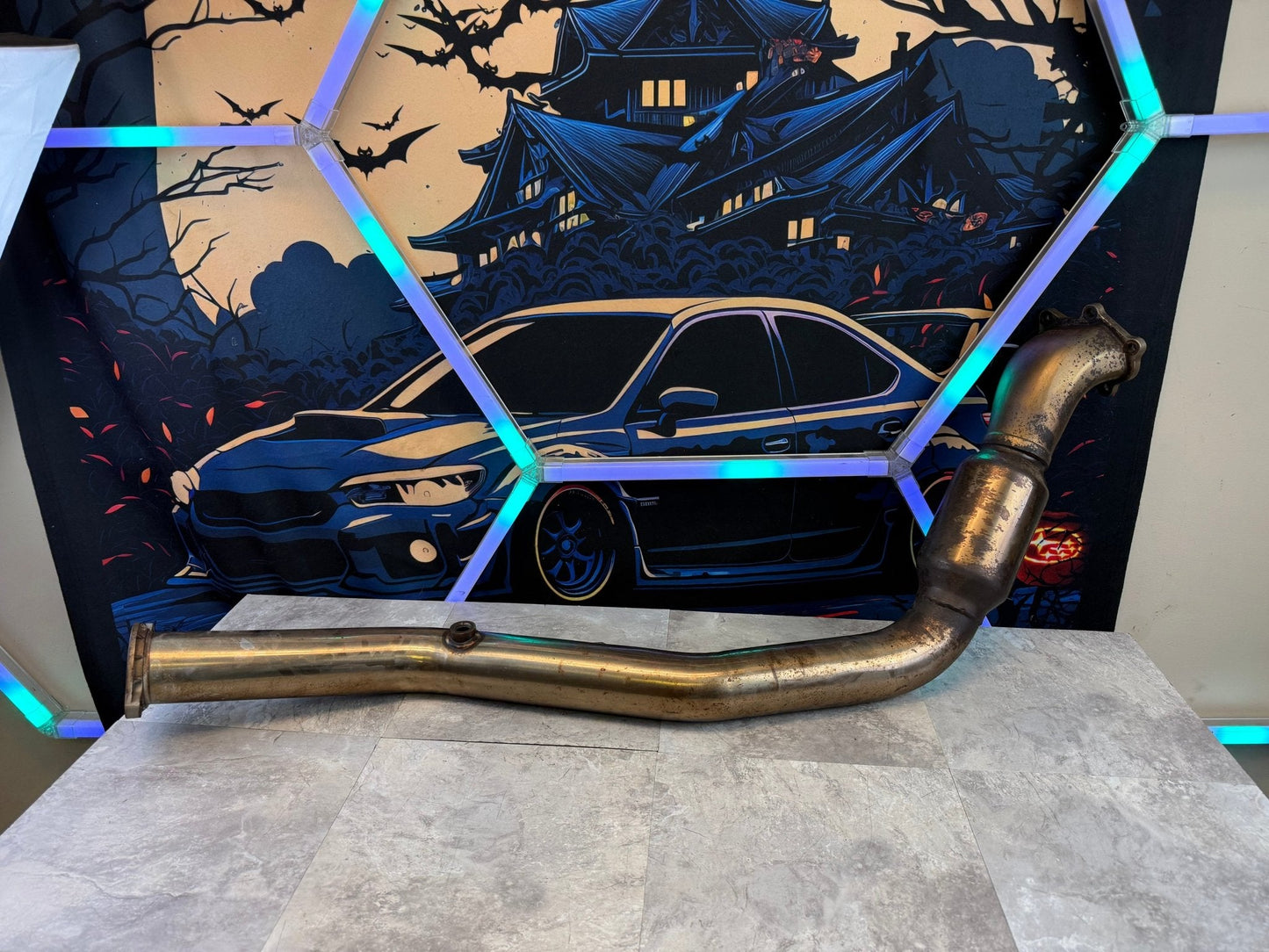 INVIDIA downpipe 3” catted divorced bell mouth 08-21 Subaru STi & 08-14 wrx