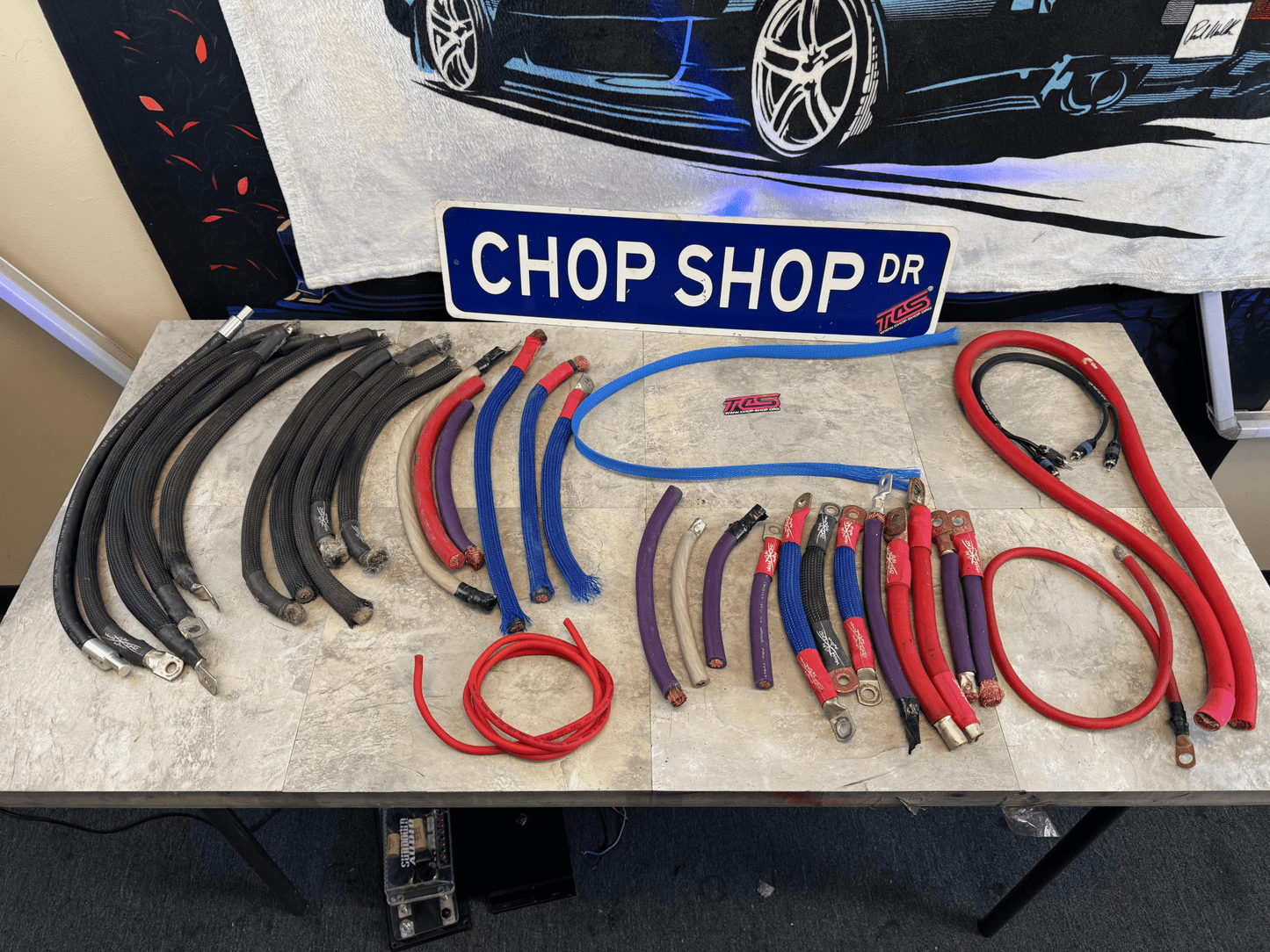 Assorted Miscellaneous 1/0 Gauge Wire Car Audio Wiring Bundle