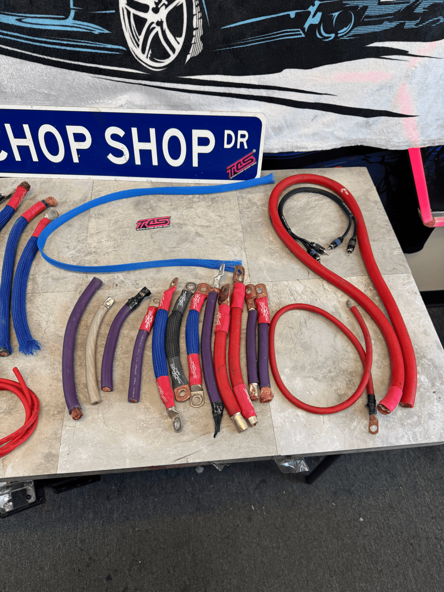 Assorted Miscellaneous 1/0 Gauge Wire Car Audio Wiring Bundle