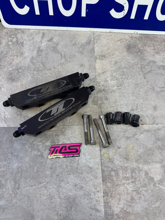 2004-2006 Subaru WRX STi T1RaceDevelopment Side To Top Feed Fuel Conversion Rail Kit