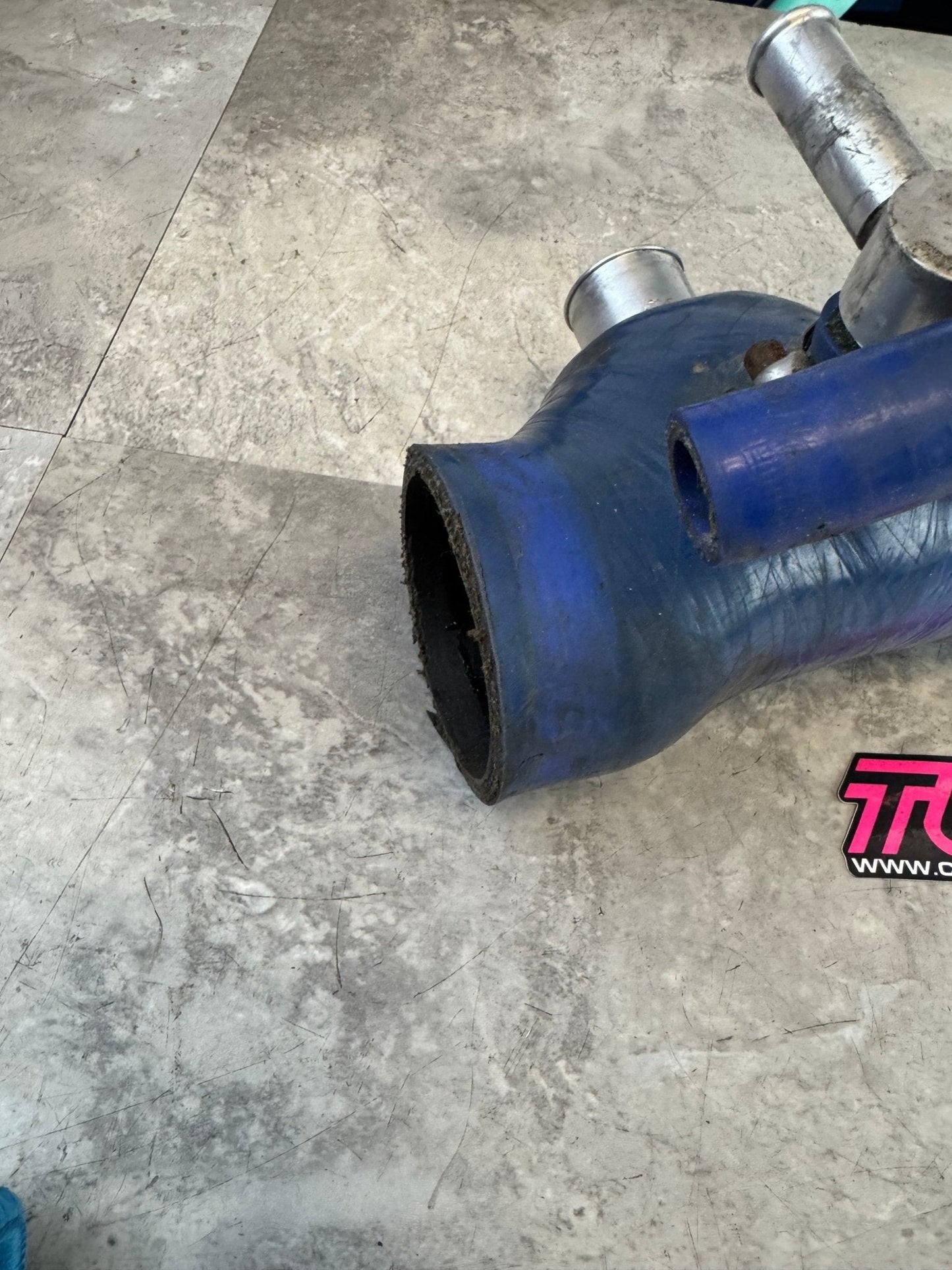 2002-2007 Subaru WRX 2004-2021 Subaru STi Perrin Silicone Turbo Inlet Blue