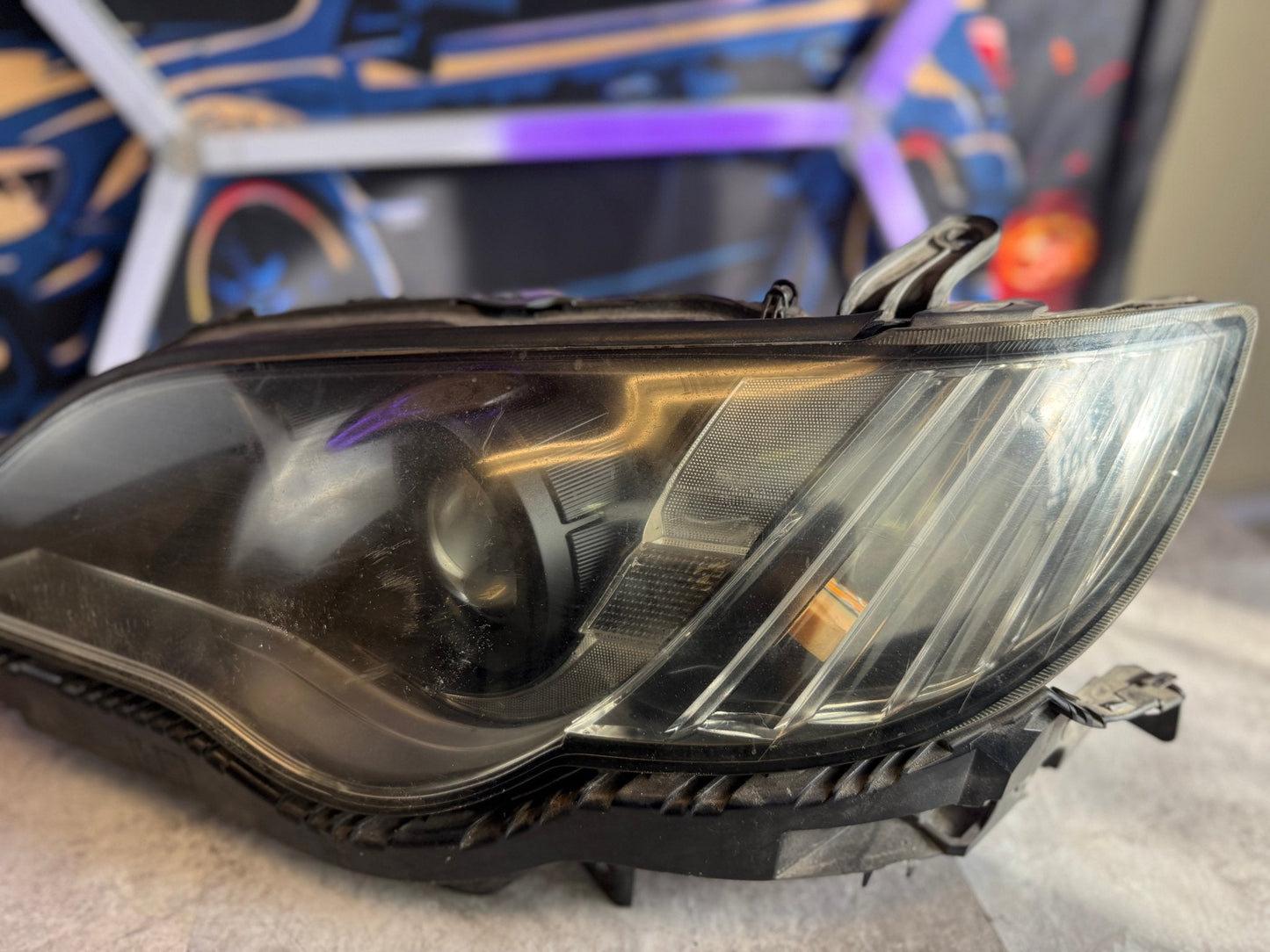 JDM OEM Subaru Legacy Headlights w/ HID Xenon Level Motors 2008 2009 Facelift