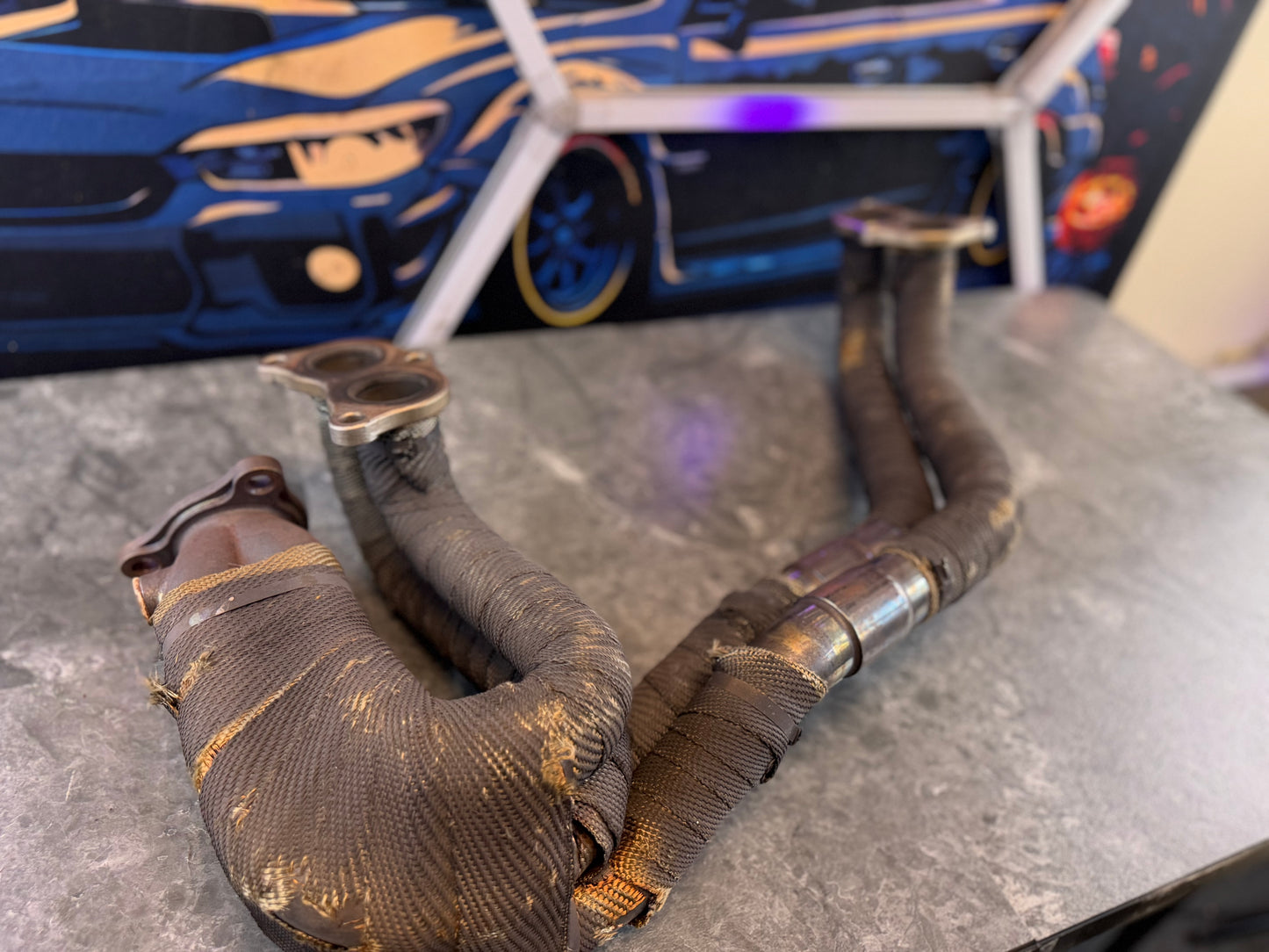 TOMEI UELH unequal length header 3 bolt SUBARU STi & WRX EJ257 EJ255 turbo exhaust manifold