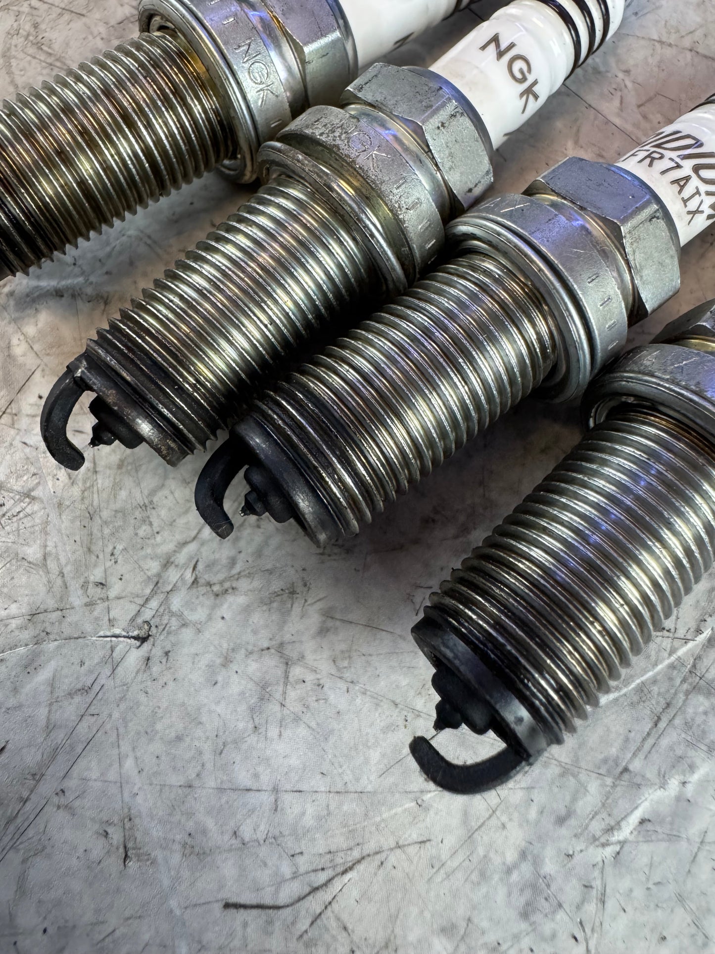 NGK Iridium IX Plug Number LFR7AIX Spark Plug - 2309 Set X4 Used /