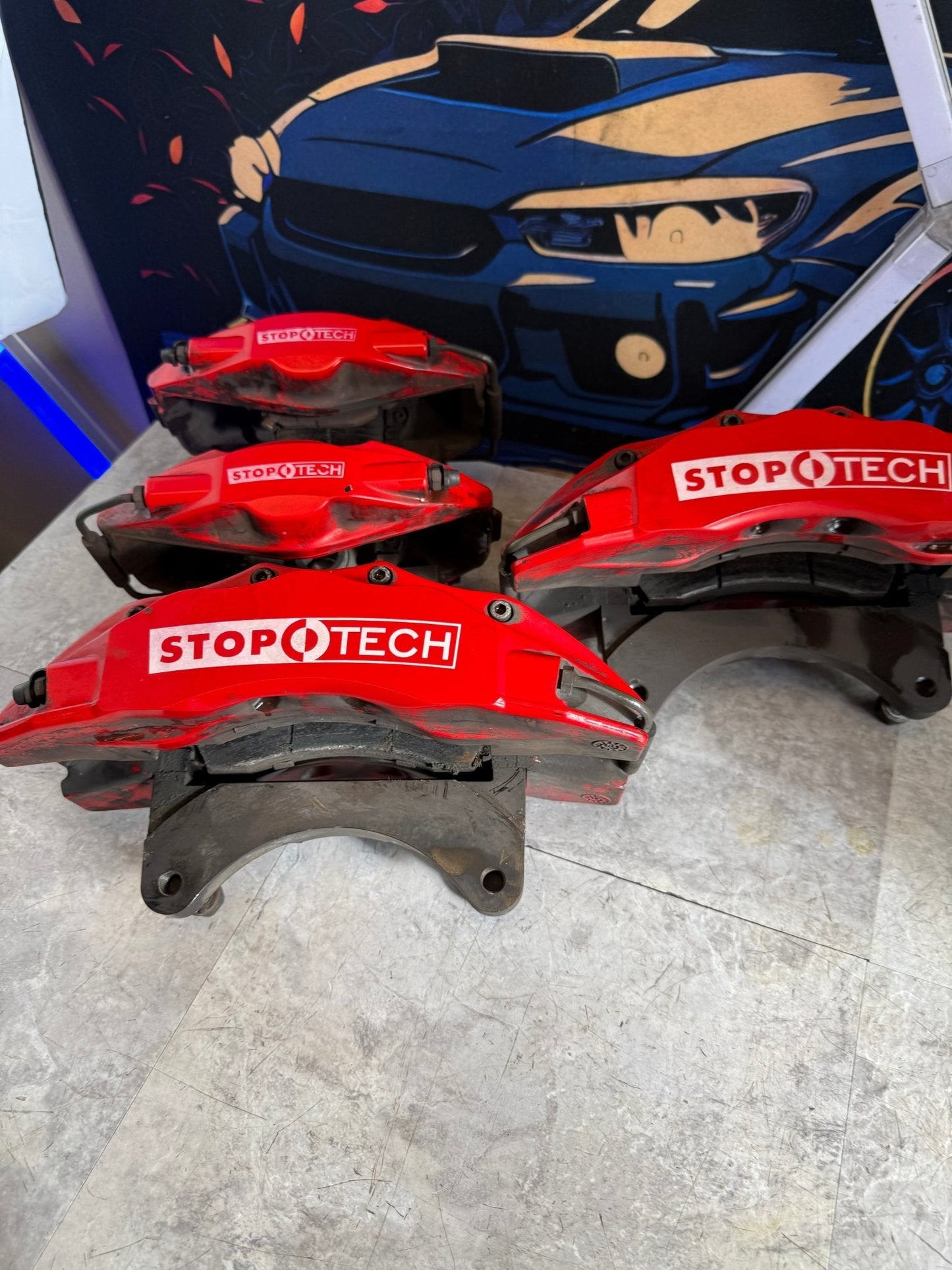 STOPTECH Massive BBK Big Brake Kit 05-21 Subaru STi Front/Rear 6-piston 5x114