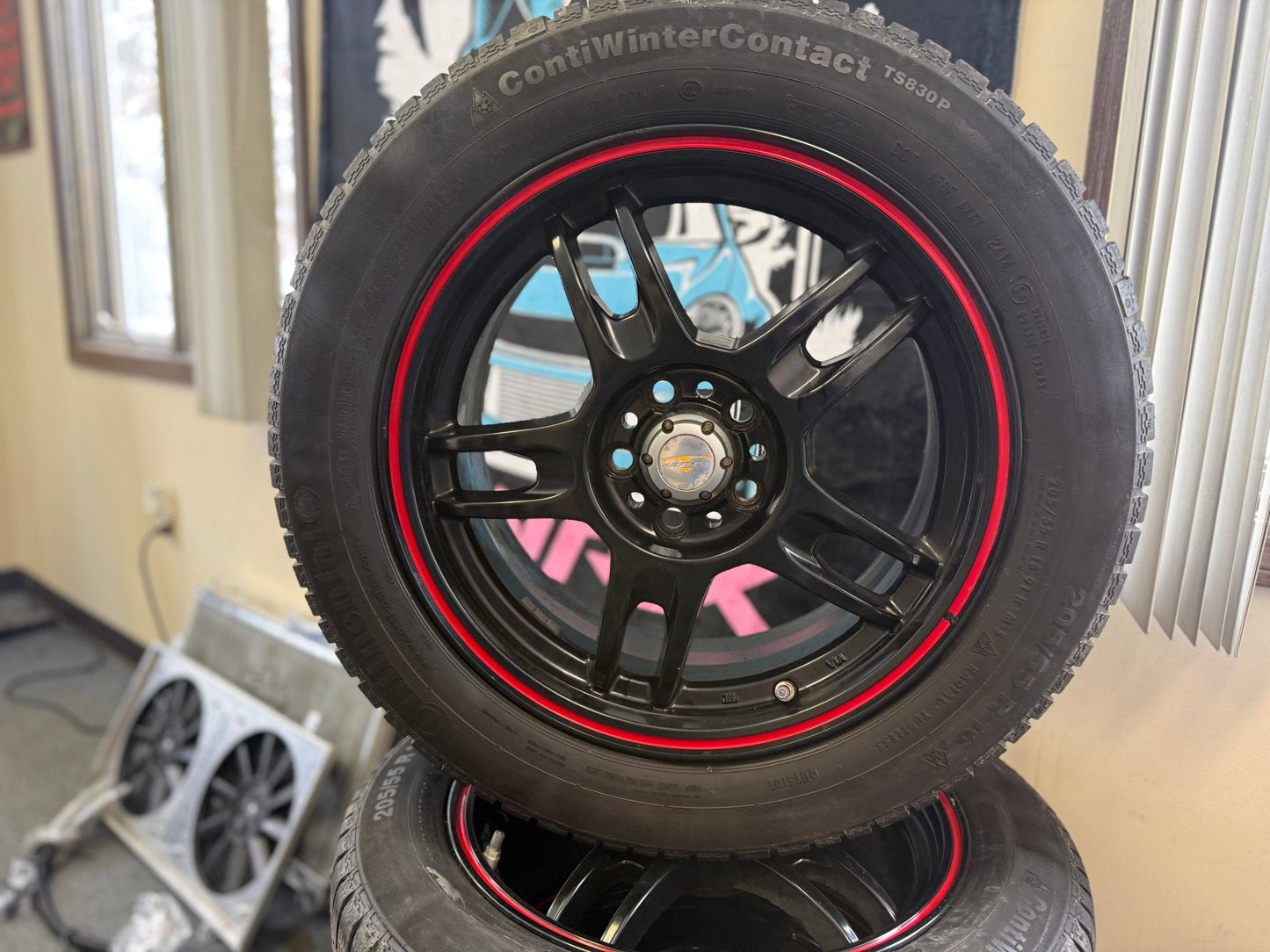 WINTER Wheels Subaru WRX Impreza Legacy Forester 5x100 205/55r16 Continental snow tires