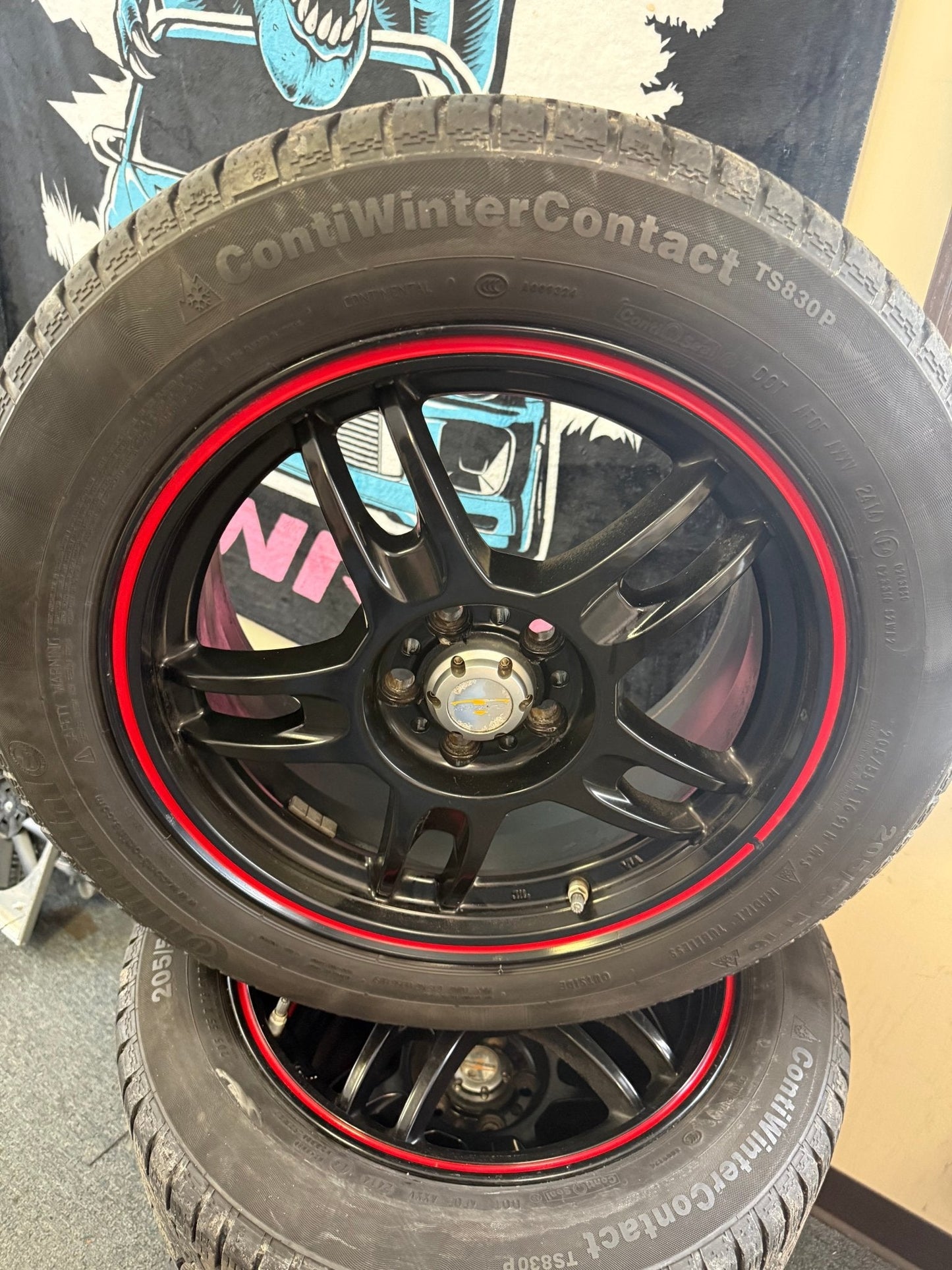 WINTER Wheels Subaru WRX Impreza Legacy Forester 5x100 205/55r16 Continental snow tires