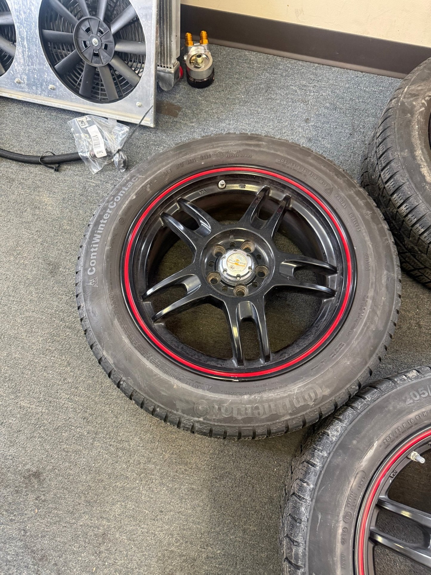 WINTER Wheels Subaru WRX Impreza Legacy Forester 5x100 205/55r16 Continental snow tires