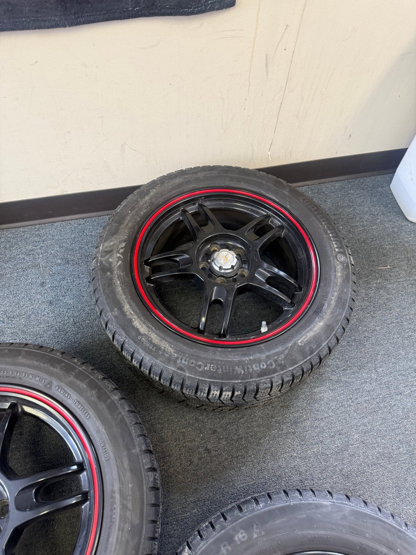 WINTER Wheels Subaru WRX Impreza Legacy Forester 5x100 205/55r16 Continental snow tires