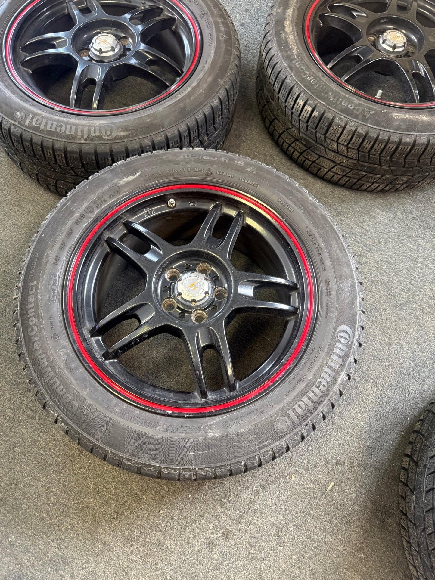 WINTER Wheels Subaru WRX Impreza Legacy Forester 5x100 205/55r16 Continental snow tires