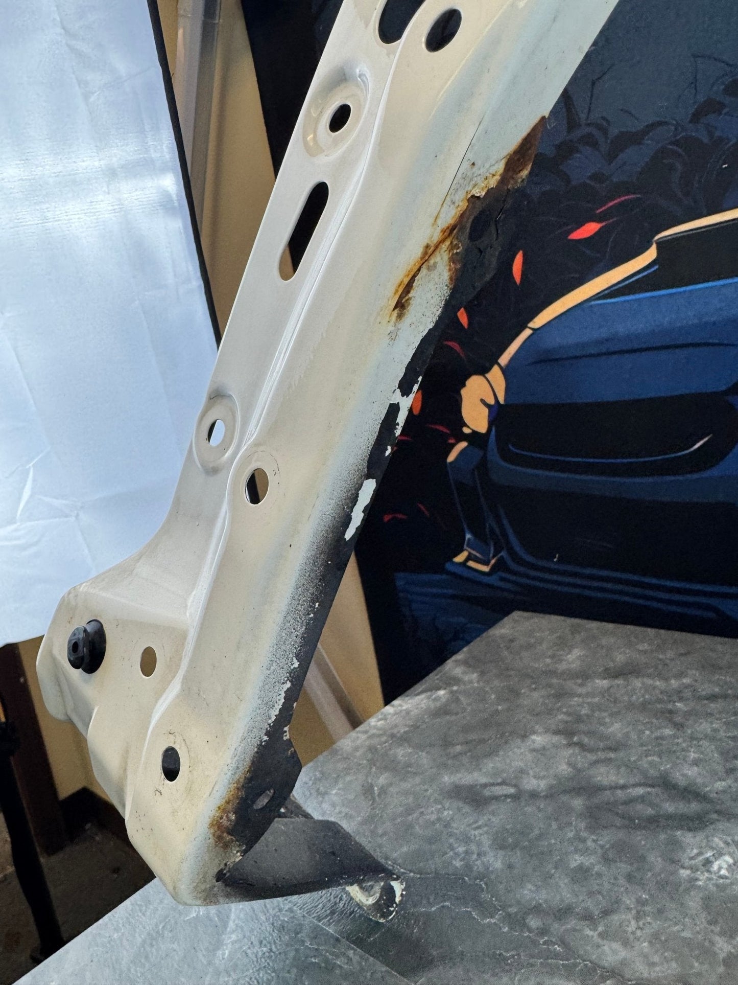 2008-2014 Subaru WRX STi Aspen White OEM Passenger Side Fender
