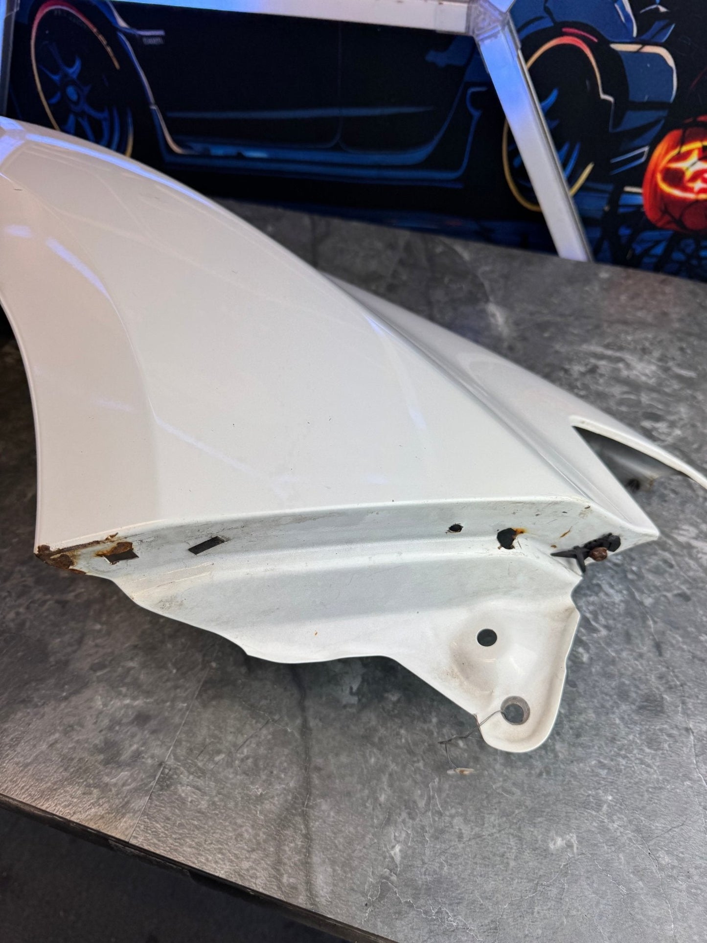 2008-2014 Subaru WRX STi Aspen White OEM Passenger Side Fender