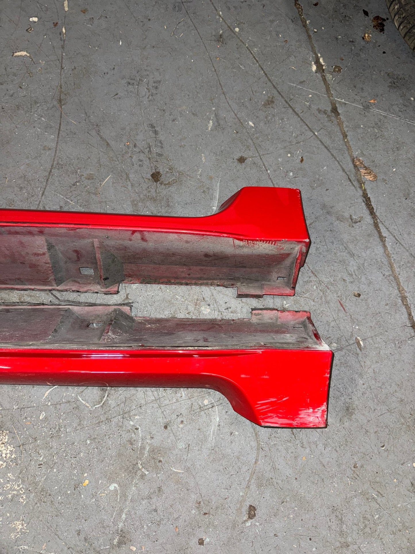 2015-2021 Subaru WRX STi OEM Side Skirts Lightning Red C7P Color