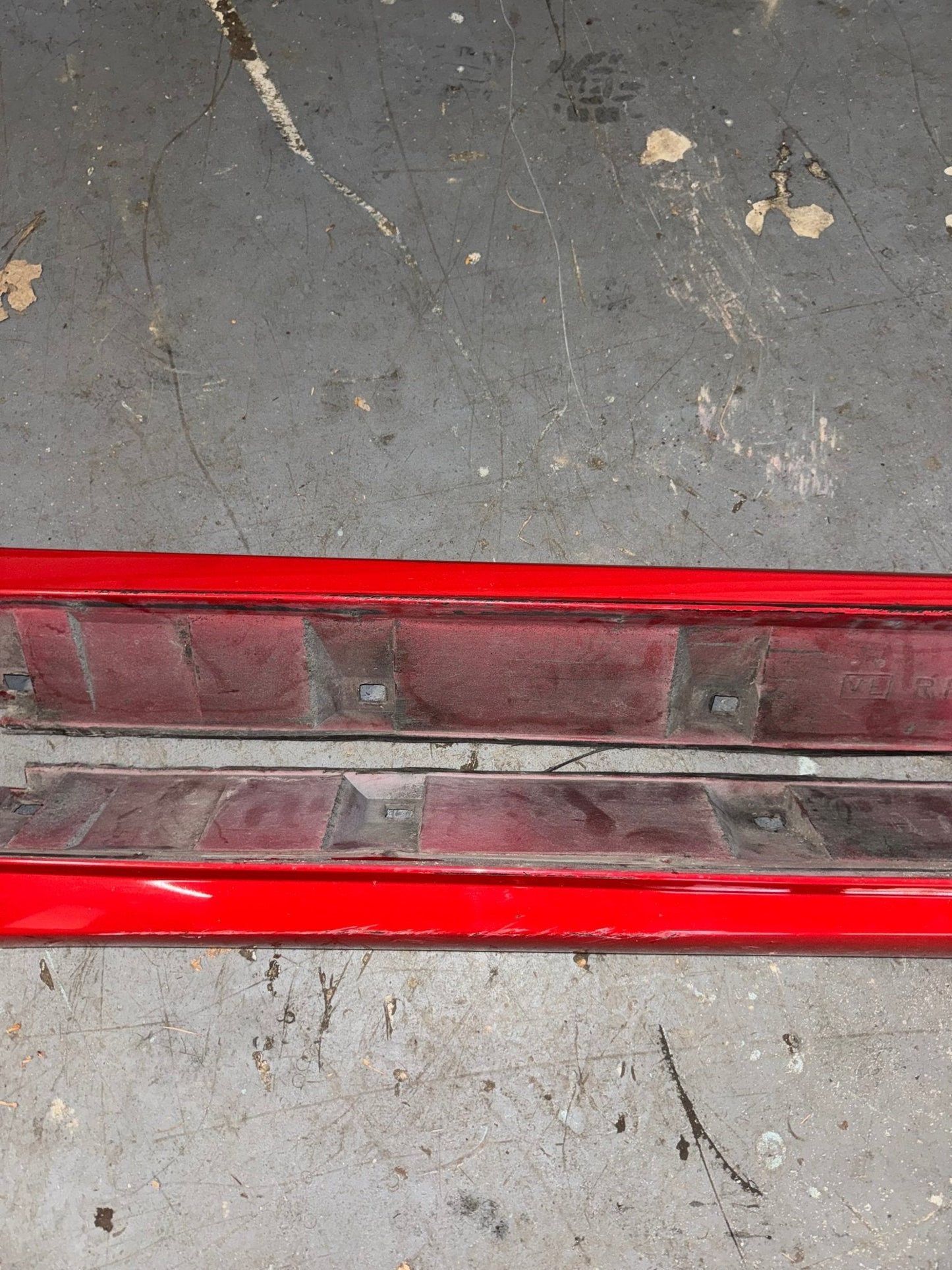2015-2021 Subaru WRX STi OEM Side Skirts Lightning Red C7P Color