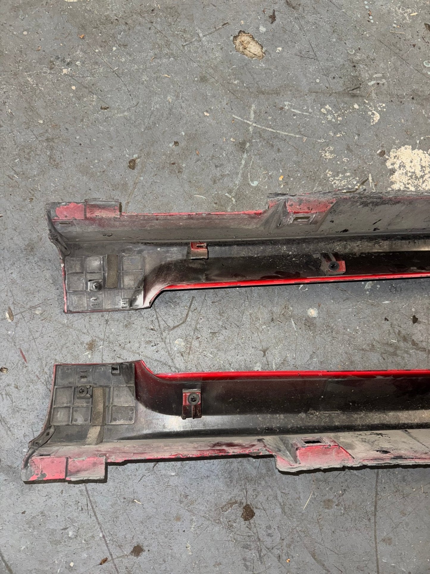 2015-2021 Subaru WRX STi OEM Side Skirts Lightning Red C7P Color