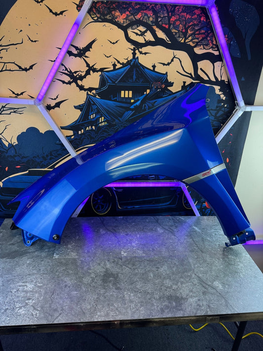 2008-2014 Subaru WRX STi WRB World Rally Blue OEM Driver Side Fender