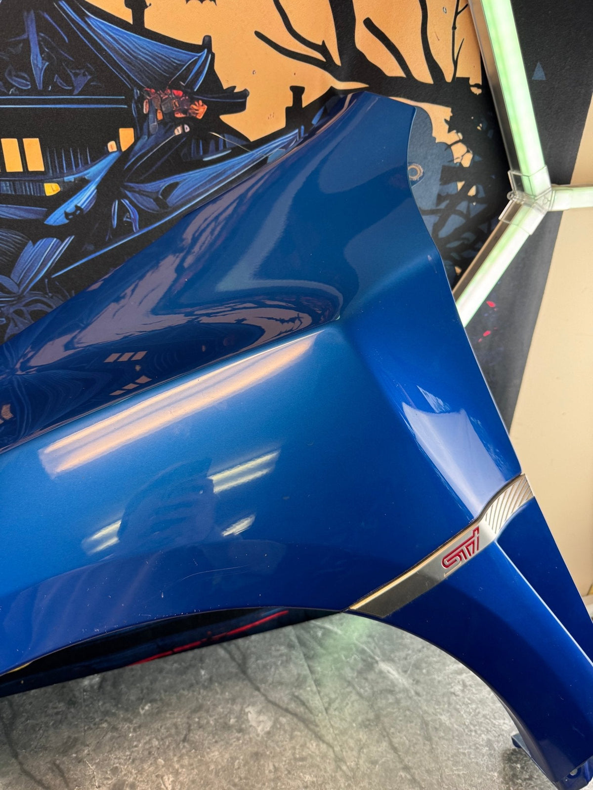 2008-2014 Subaru WRX STi WRB World Rally Blue OEM Driver Side Fender