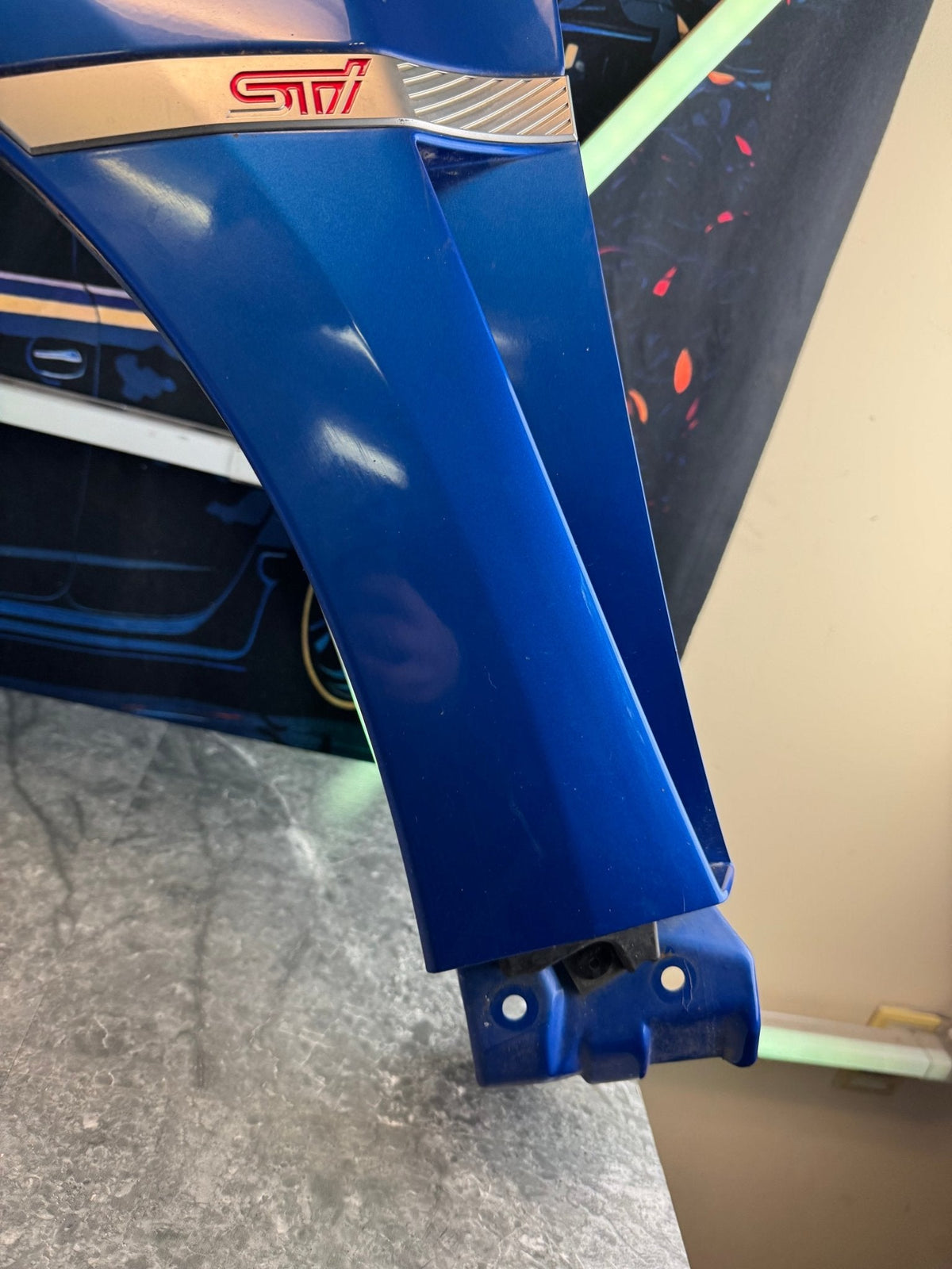 2008-2014 Subaru WRX STi WRB World Rally Blue OEM Driver Side Fender