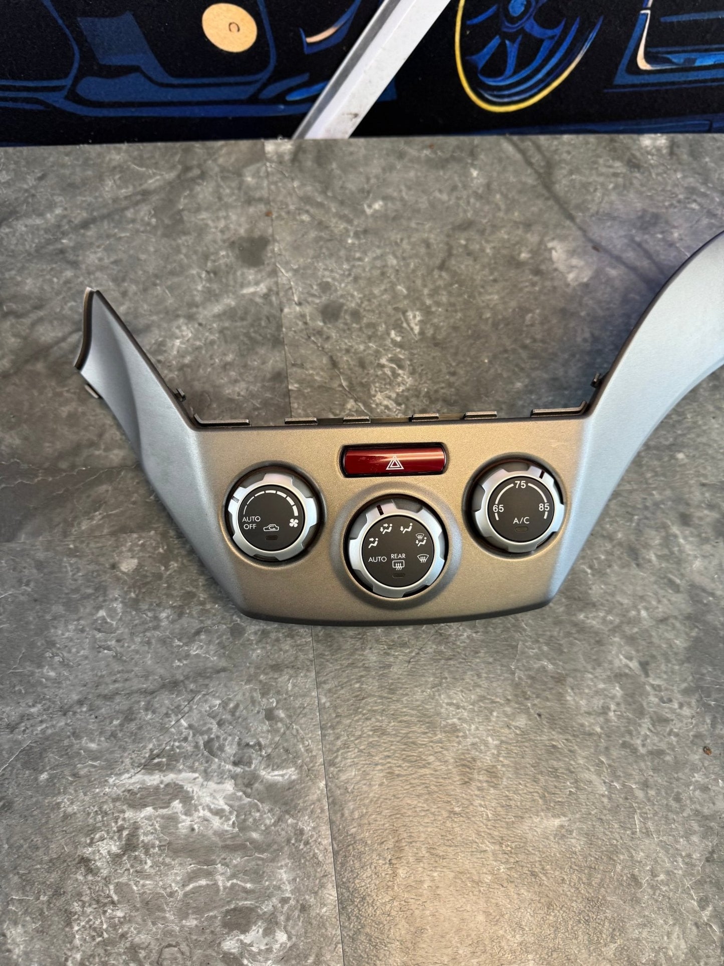 2008-2014 Subaru Impreza WRX STi Dash Climate Control HVAC Trim Cover