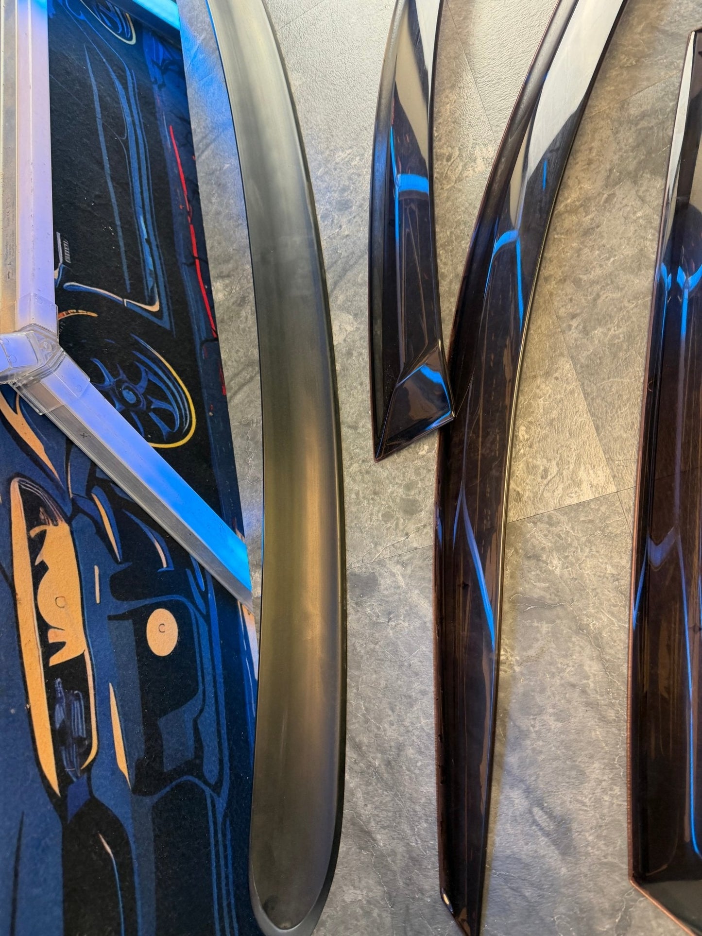 OEM 08-14 Subaru WRX/STi Window Rain Trim Guards/Rear Window Wing Spoiler King