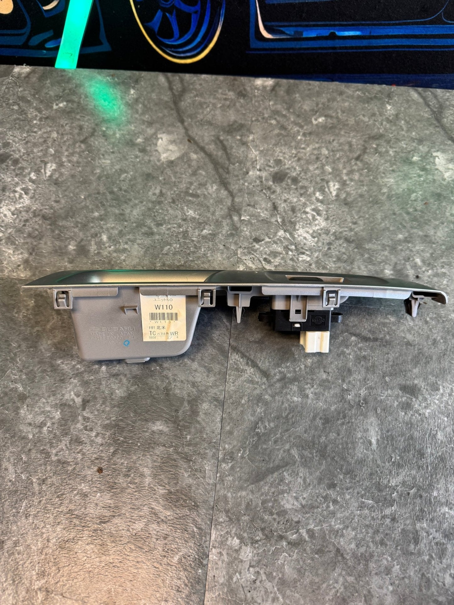 2008-2014 Subaru WRX STi Rear Right Switch Trim Panel RH Passenger