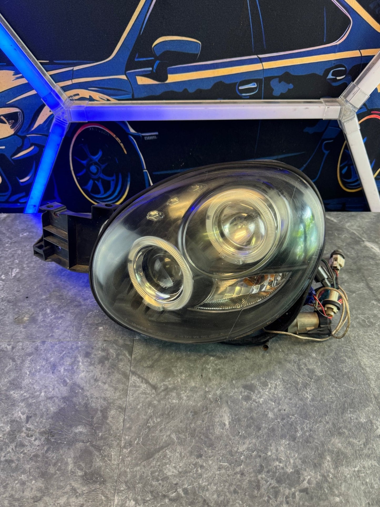 2002-2003 Subaru Impreza WRX RH Aftermarket LH Driver Side Halo Headlight Assembly A1