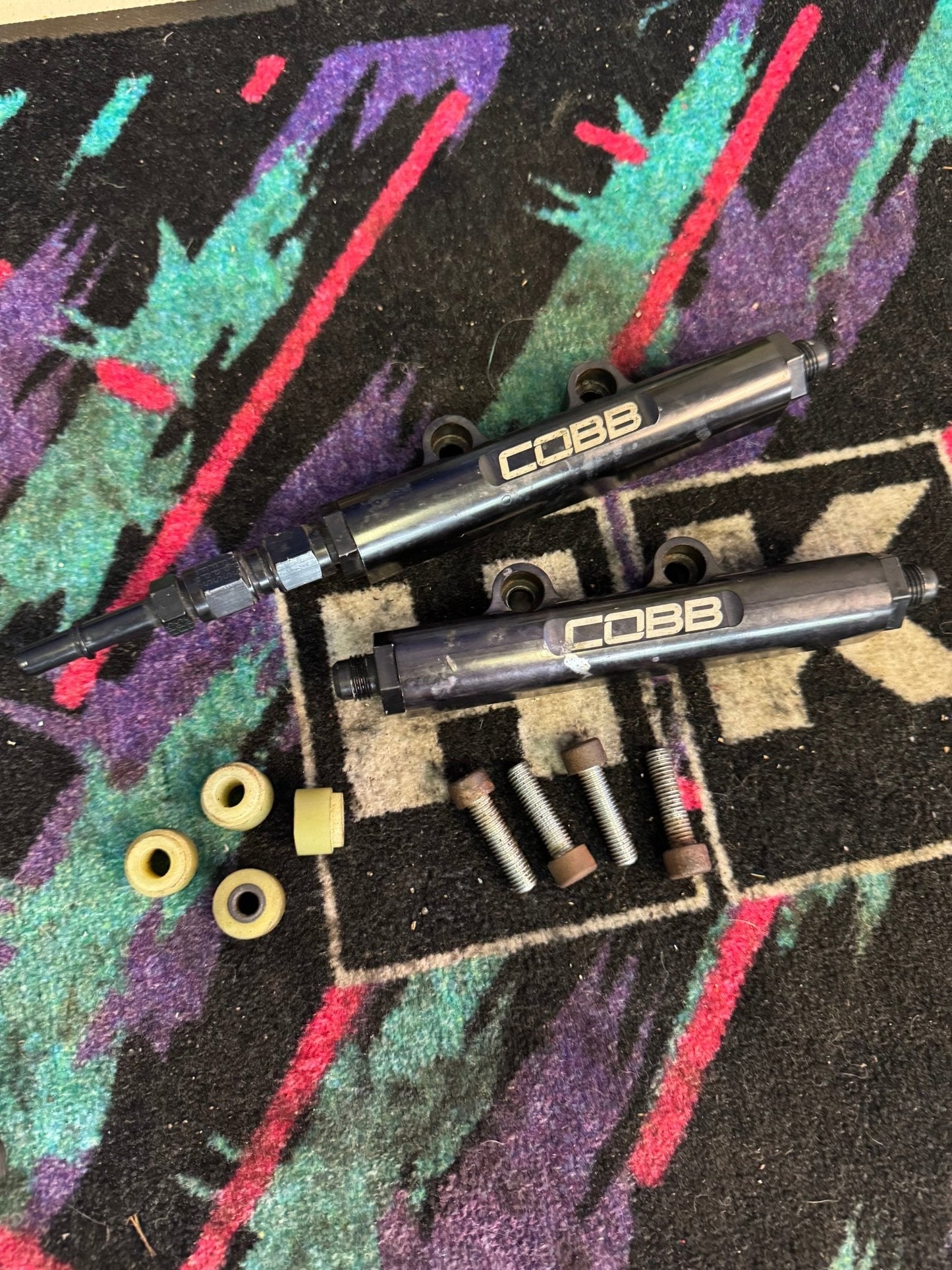 2008-2021 Subaru WRX STi Cobb Billet Top Feed Fuel Rails With Quick Disconnect Fitting